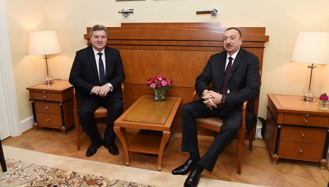 President Ilham Aliyev met with President of the former Yugoslav Republic of Macedonia Gorge Ivanov in Munich